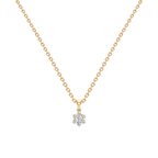 Classic Bloom Diamond Pendant – Elegant White Gold Necklace
