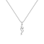 Twisted Vine Diamond Pendant Necklace – 14K White Gold or Yellow Gold | Modern Elegant Jewelry