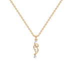 Twisted Vine Diamond Pendant Necklace – 14K White Gold or Yellow Gold | Modern Elegant Jewelry