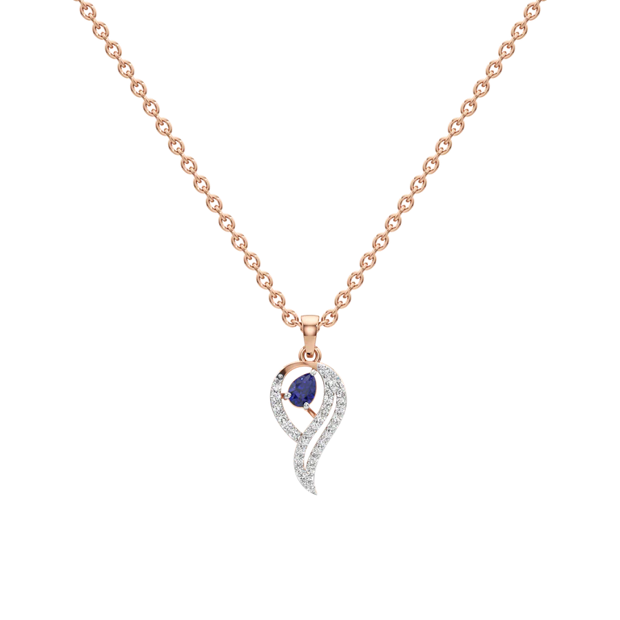 Elegant Loop Pendant – Stylish White Gold Statement Jewelry