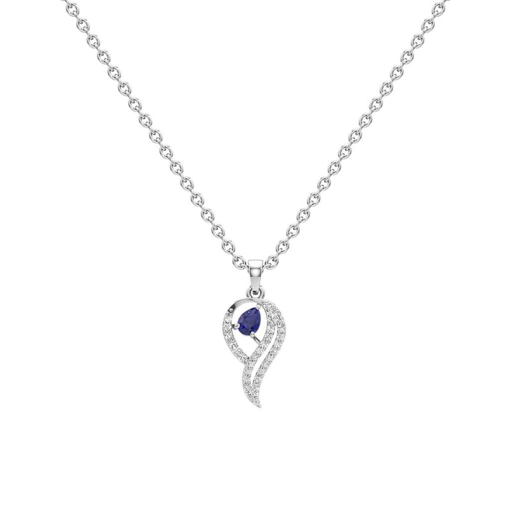 Elegant Loop Pendant – Stylish White Gold Statement Jewelry