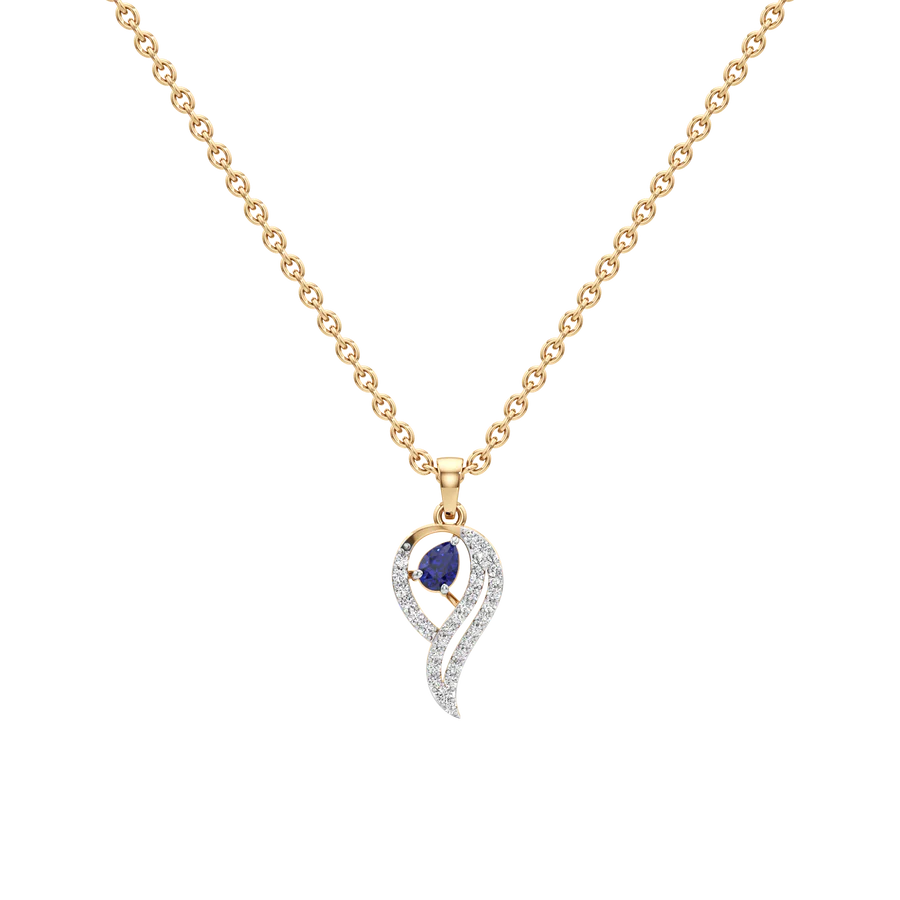 Elegant Loop Pendant – Stylish White Gold Statement Jewelry