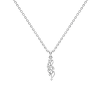 Leaf Vine Diamond Pendant Necklace – 14K Gold or Silver