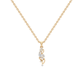 Leaf Vine Diamond Pendant Necklace – 14K Gold or Silver