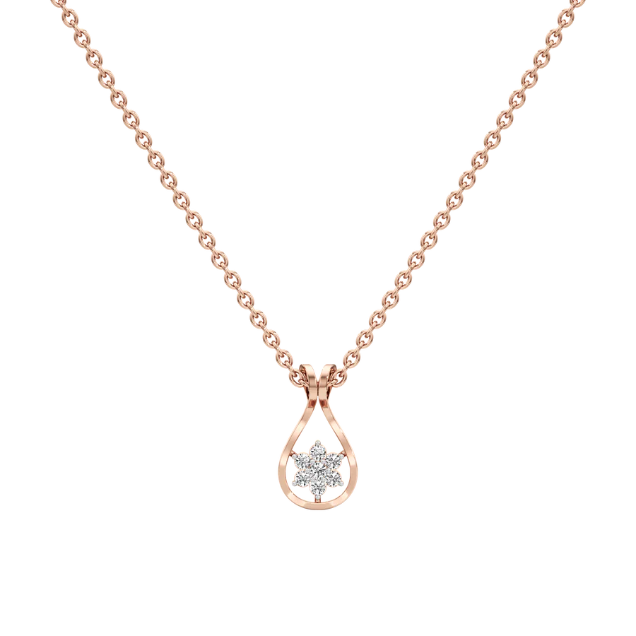 Modern Bloom Studs – Sleek Rose Gold with Certified Diamonds