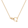 Interlocking Circle Diamond Necklace in White Gold – Elegant & Modern Design
