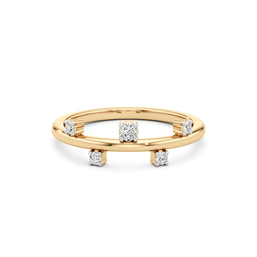 Halo Spark Diamond Stud Earrings – 14K Yellow Gold Daily Wear Jewelry