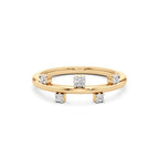Halo Spark Diamond Stud Earrings – 14K Yellow Gold Daily Wear Jewelry