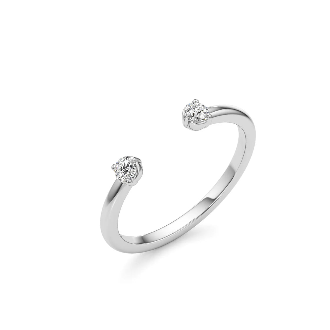 Triple Petal Floral Studs – 14K Rose Gold Diamond Earrings