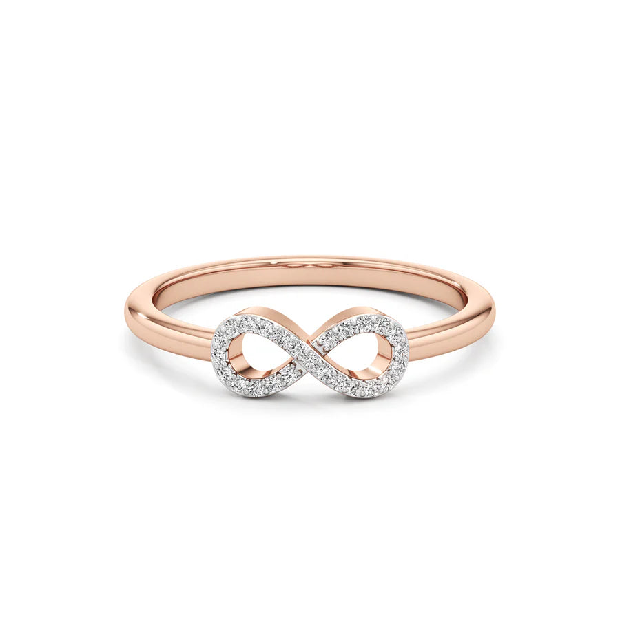 Triple Petal Floral Studs – 14K Rose Gold Diamond Earrings