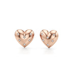 Minimal Heart Diamond Earrings – Dainty Rose Gold Fashion