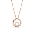 Classic Bloom Diamond Pendant – Elegant White Gold Necklace
