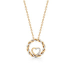 Classic Bloom Diamond Pendant – Elegant White Gold Necklace