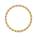 Pair of Gold Bangles with Illusion Set Pear Diamonds