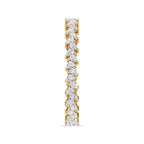 Pair of Gold Bangles with Illusion Set Pear Diamonds