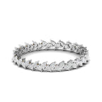 Pair of Gold Bangles with Illusion Set Pear Diamonds