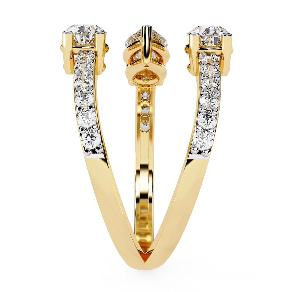 Twin of Love Diamond Engagement Ring