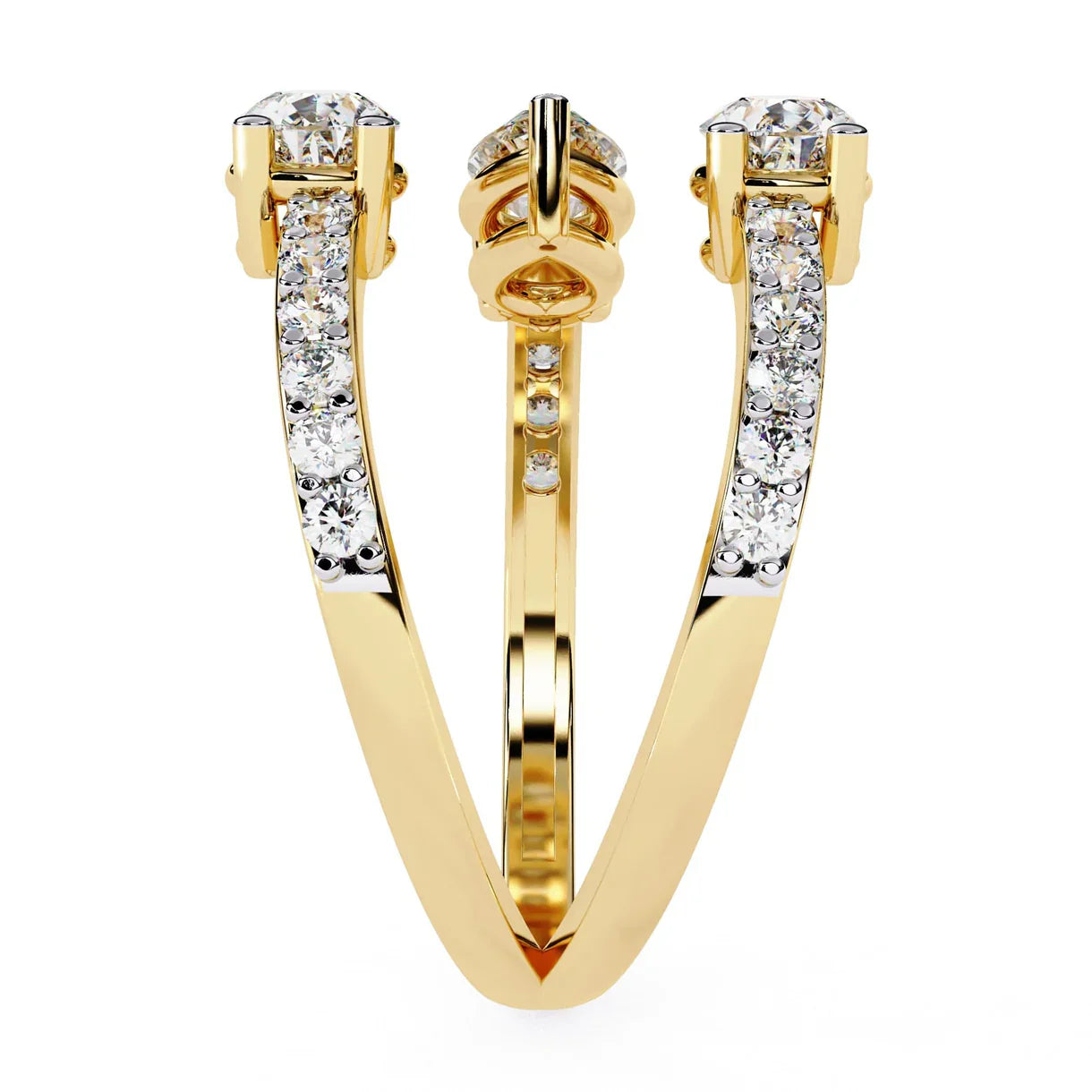 Twin of Love Diamond Engagement Ring