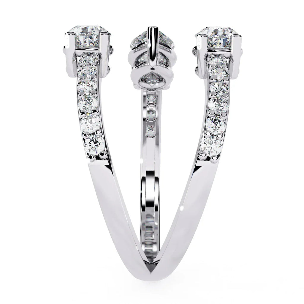 Twin of Love Diamond Engagement Ring